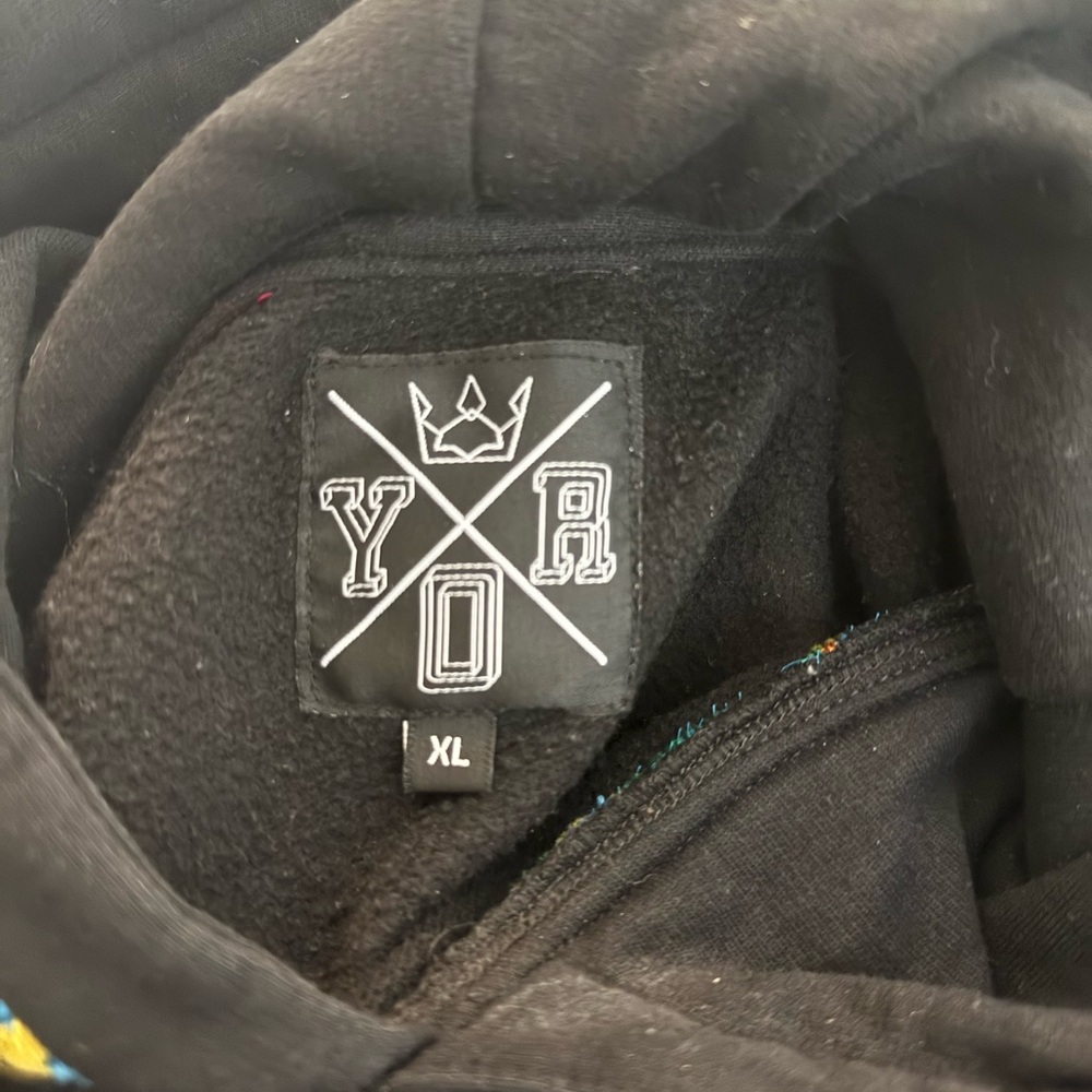 Black Graphic Hoodie XL